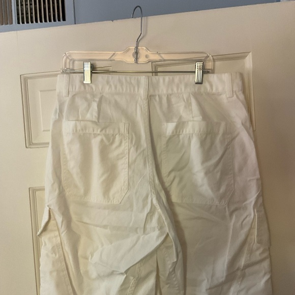 Madewell The Petite Barrel-Leg Utility Pant in Garment-Dyed Twill White 8P NWT - Picture 11 of 14